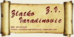 Zlatko Varadinović vizit kartica
